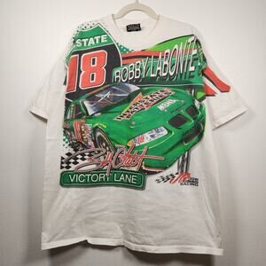 Vintage Nascar Chase Authentics XL White Double Sided AOP Racing Bobby Labonte